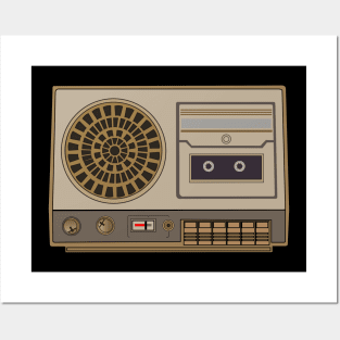 cassette player in the style of the 80s Posters and Art